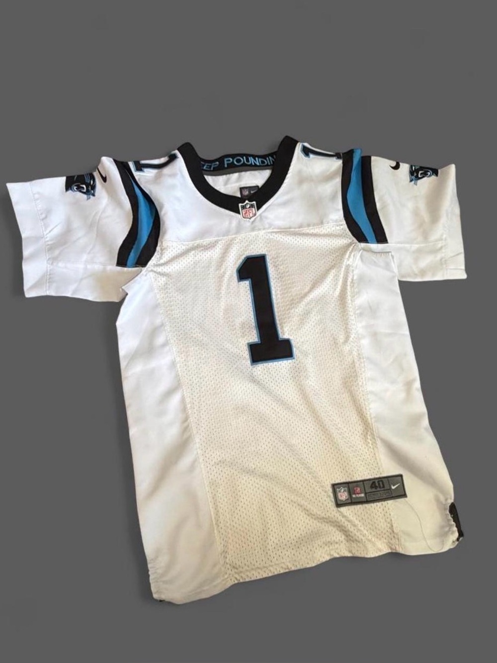 Nike NFL Carolina Panthers Cam Newton #1 White Football Jersey